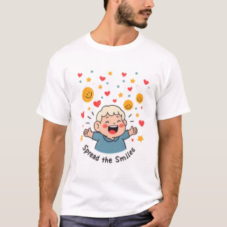 Spread the Smiles – Schattigee en vrolijke Doodle T-shirt