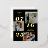 Spread voeg Folie sparen het Briefkaart van de Dat (Voorkant / Achterkant)