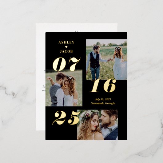 Spread voeg Folie sparen het Briefkaart van de Dat (Voorkant / Achterkant)