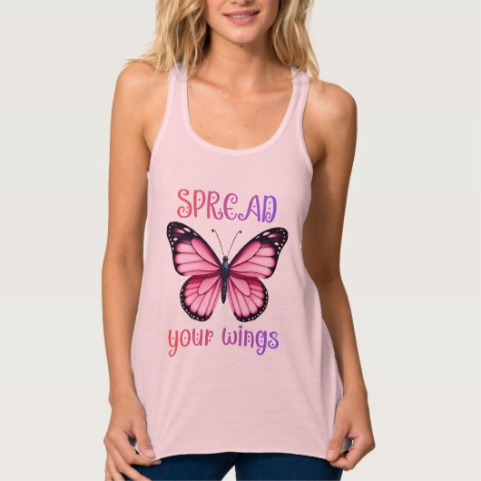 Spread Your Wings – Inspirational Butterfly  Tanktop (Voorkant)