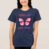 Spread Your Wings – Inspirational Butterfly Tri-Blend Shirt (Voorkant)