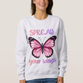 Spread Your Wings – Inspirational Butterfly Trui (Voorkant)