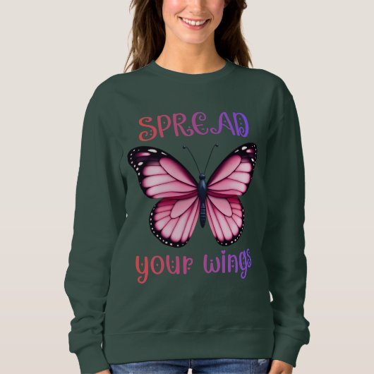 Spread Your Wings – Inspirational Butterfly  Trui (Voorkant)