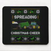 Spreading Christmas Cheer Farming Tractor Ugly Swe Muismat (Voorkant)