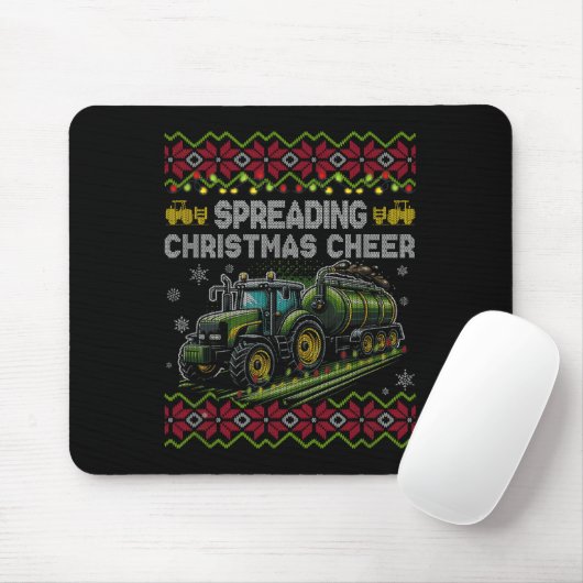 Spreading Christmas Cheer Farming Tractor Ugly Swe Muismat (Met muis)