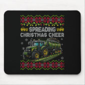 Spreading Christmas Cheer Farming Tractor Ugly Swe Muismat (Voorkant)