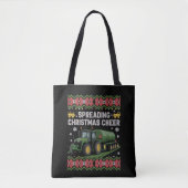 Spreading Xmas Cheer Farming Tractor Ugly Sweat Tote Bag (Voorkant)