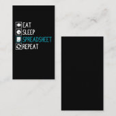 Spreadsheet Accountant Tax Auditor Bookkeeping Visitekaartje (Voorkant / Achterkant)