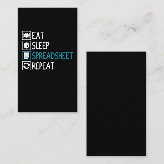 Spreadsheet Accountant Tax Auditor Bookkeeping Visitekaartje (Voorkant / Achterkant)