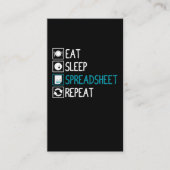 Spreadsheet Accountant Tax Auditor Bookkeeping Visitekaartje (Voorkant)