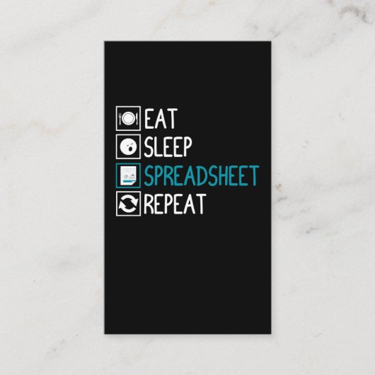 Spreadsheet Accountant Tax Auditor Bookkeeping Visitekaartje (Voorkant)