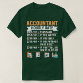 Spreadsheet accountant uurtarief t-shirt (Design voorkant)
