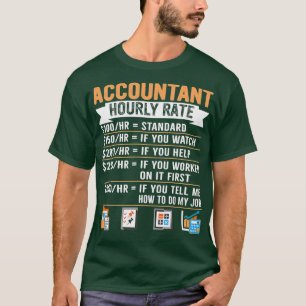 Spreadsheet accountant uurtarief t-shirt