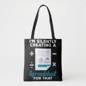 Spreadsheet Accounting Tax Auditor Bookkeeper CPA Tote Bag (Voorkant)
