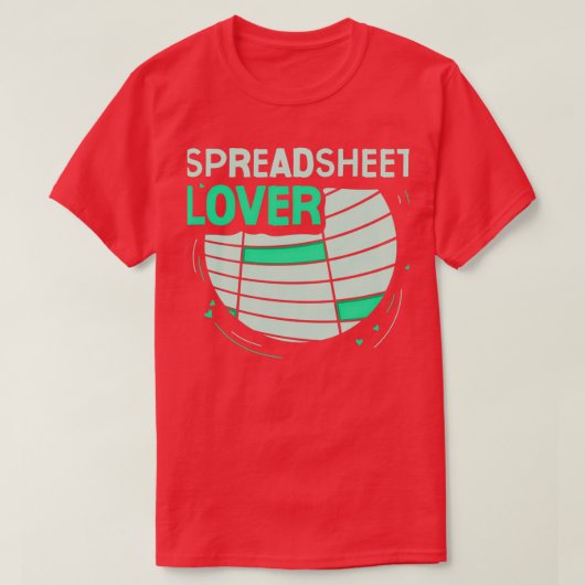 Spreadsheet Boekhoudkundige tabel Accountant T-shirt (Design voorkant)