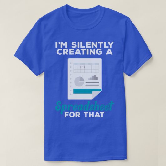 Spreadsheet Boekhoudster CPA T-shirt (Design voorkant)