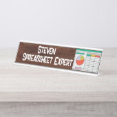 Spreadsheet Expert - leuk, nieuw Bureau Naambordje (Voorkant)