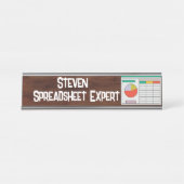 Spreadsheet Expert - leuk, nieuw Bureau Naambordje (Voorkant)