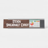Spreadsheet Expert - leuk, nieuw Bureau Naambordje (Voorkant)