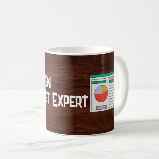 Spreadsheet Expert - leuk, nieuw Koffiemok (Voorkant rechts)