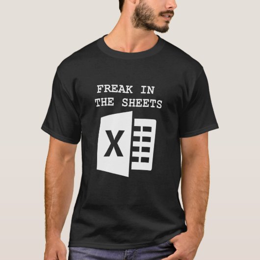 Spreadsheet Freak van de accountant in de bladen T-shirt (Voorkant)