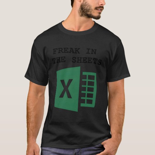Spreadsheet Freak van de accountant in de bladen T-shirt (Voorkant)