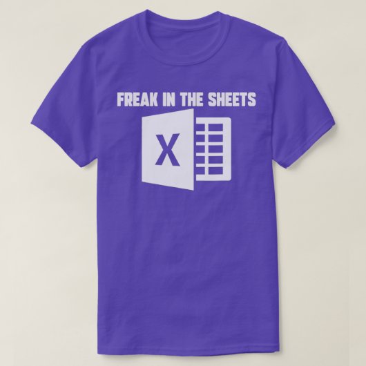 Spreadsheet freak van de accountant in het boekje t-shirt (Design voorkant)