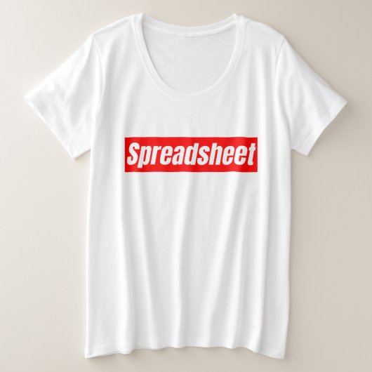 Spreadsheet - Funny Accountant Grote Maat T-shirt (Design voorkant)