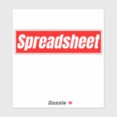 Spreadsheet - Funny Accountant Sticker (Vel)