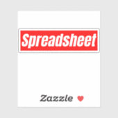 Spreadsheet - Funny Accountant Sticker (Vel)