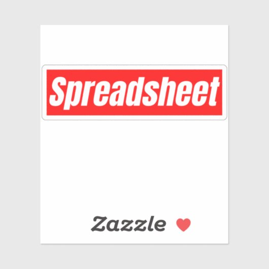 Spreadsheet - Funny Accountant Sticker (Vel)