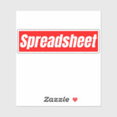 Spreadsheet - Funny Accountant Sticker (Vel)