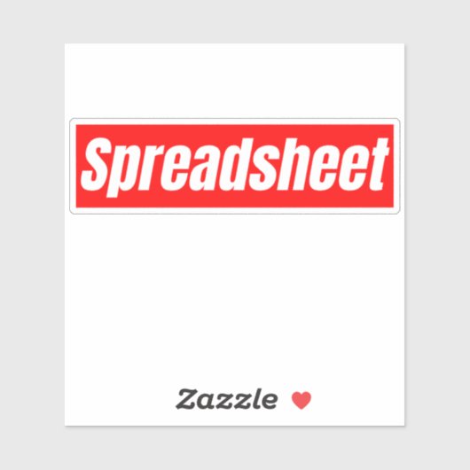 Spreadsheet - Funny Accountant Sticker (Vel)