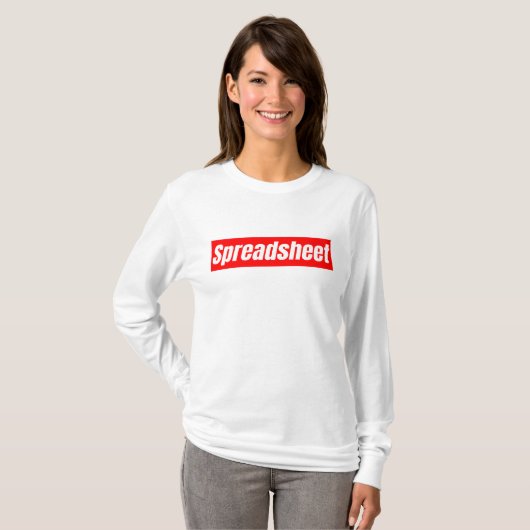 Spreadsheet - Funny Accountant T-shirt (Voorkant volledig)