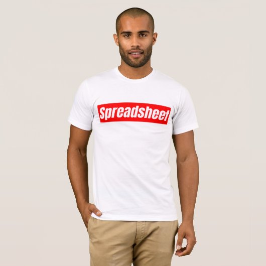 Spreadsheet - Funny Accountant T-shirt (Voorkant volledig)