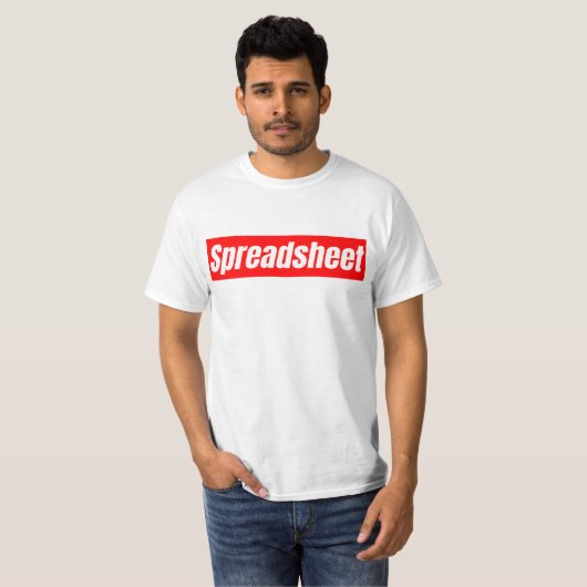 Spreadsheet - Funny Accountant T-shirt (Voorkant volledig)