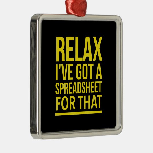 Spreadsheet inspirerend grappige cadeaus metalen ornament (Rechts)