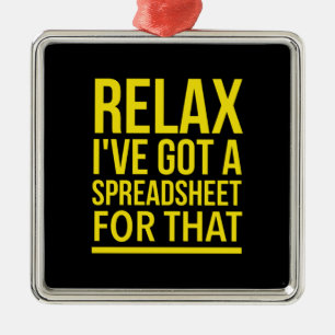 Spreadsheet inspirerend grappige cadeaus metalen ornament