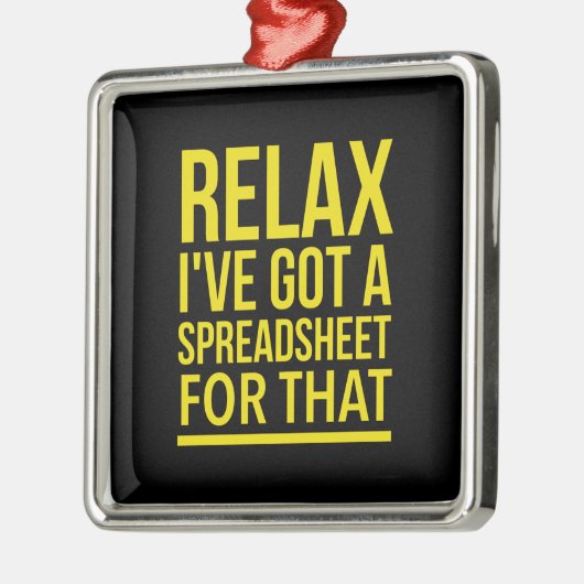 Spreadsheet inspirerend grappige cadeaus metalen ornament (Links)