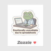 Spreadsheet Kikker Grappige Kantoorsticker Sticker (Vel)