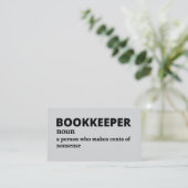Spreadsheet King - Funny Bookkeeper Betekenis Visitekaartje (Staand voorkant)