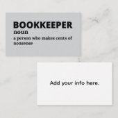 Spreadsheet King - Funny Bookkeeper Betekenis Visitekaartje (Voorkant / Achterkant)