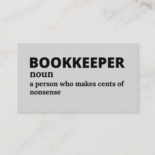 Spreadsheet King - Funny Bookkeeper Betekenis Visitekaartje (Voorkant)