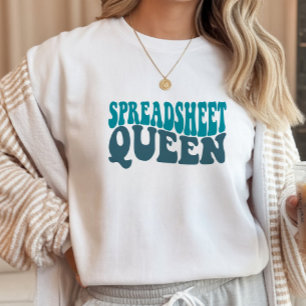 Spreadsheet Koningin Finance, Accountant, CPA T-shirt