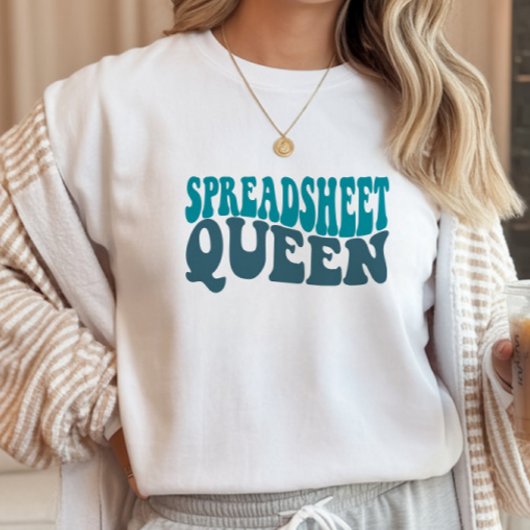 Spreadsheet Koningin Finance, Accountant, CPA T-shirt