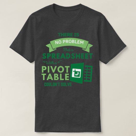 Spreadsheet met een draaitabelprobleem Oplossen va T-shirt (Design voorkant)