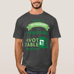 Spreadsheet met een draaitabelprobleem Oplossen va T-shirt