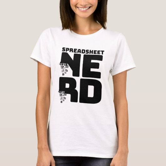 Spreadsheet Nerd T-shirt (Voorkant)