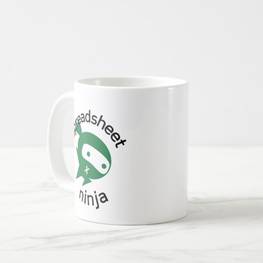Spreadsheet Ninja Coffee Mok (Voorkant links)