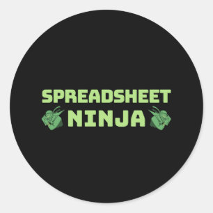 Spreadsheet ninja klassieke ronde sticker